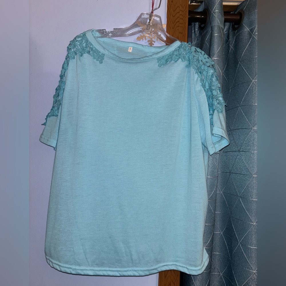 light blue shirt